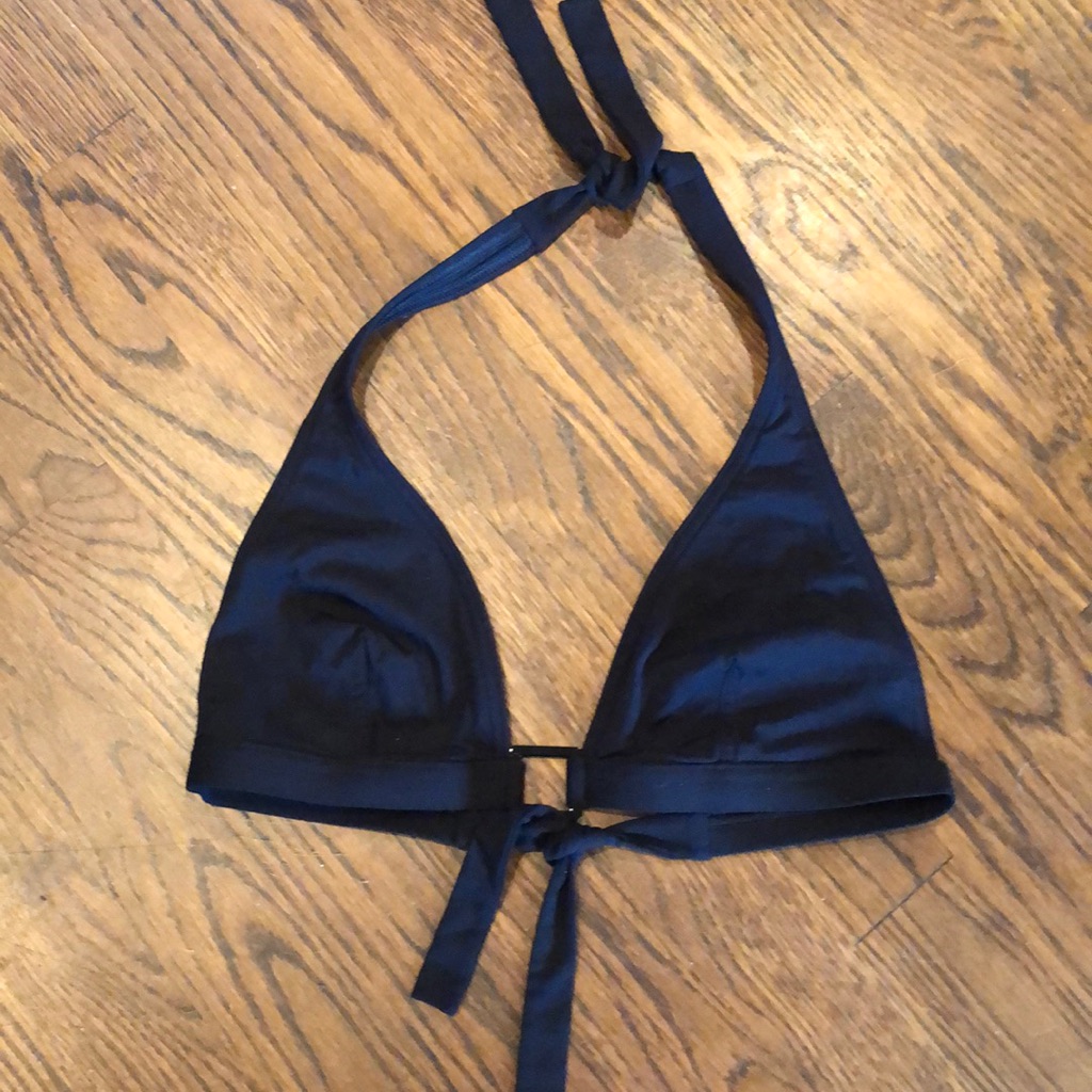 Black Triangle Bikini Top Sz S